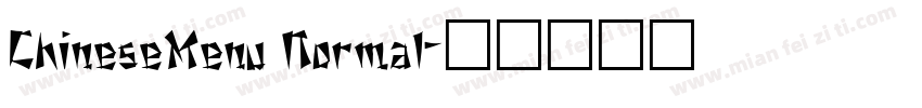ChineseMenu Normal字体转换